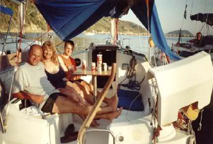 Relaxing after a 'hard' day's sail